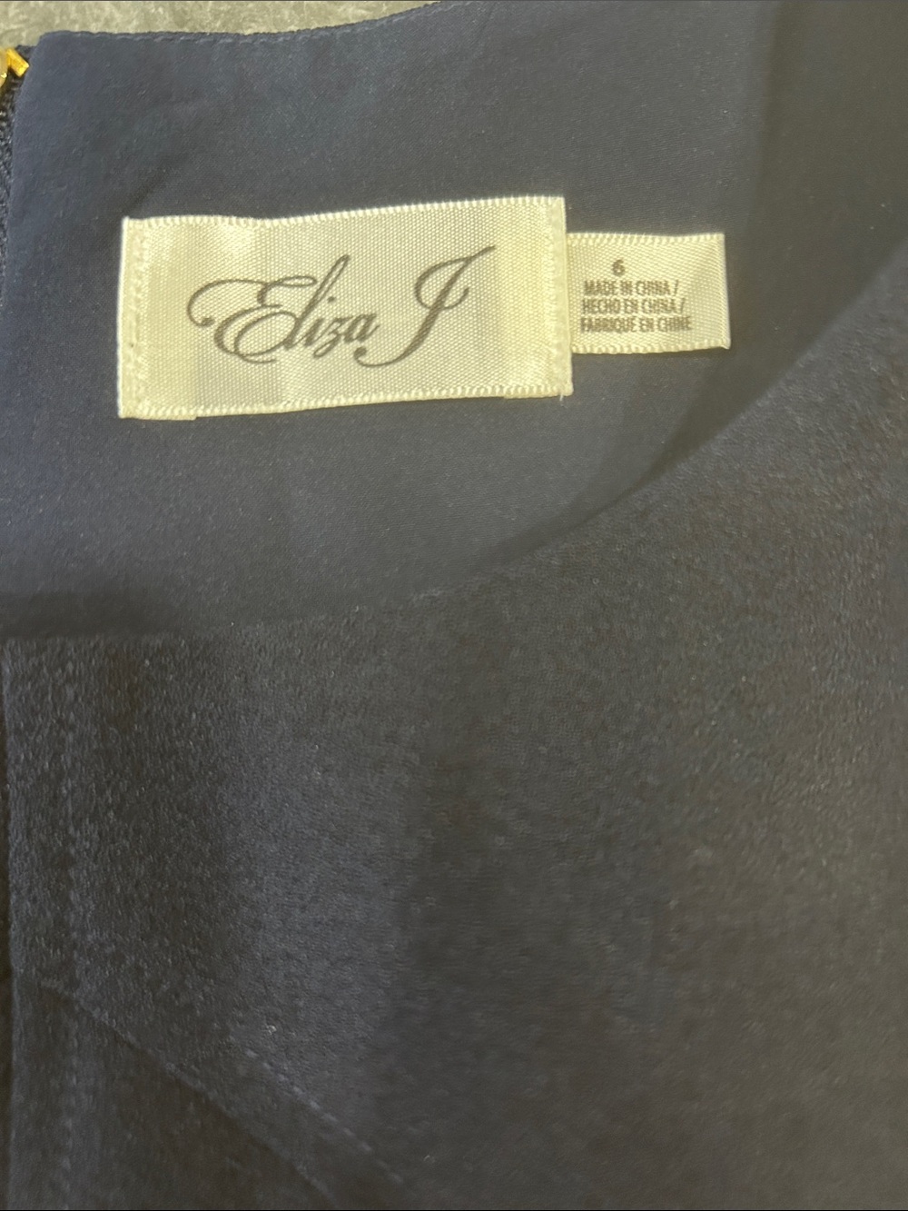 Eliza J Navy Blue Fit & Flare Midi Dress 6 New Sleeveless Career Cocktail NEW - Picture 4 of 14